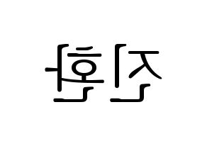 KPOP iKON(아이콘、アイコン) 김진환 (JAY) 応援ボード・うちわ　韓国語/ハングル文字型紙 左右反転