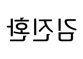 KPOP iKON(아이콘、アイコン) 김진환 (JAY) プリント用応援ボード型紙、うちわ型紙　韓国語/ハングル文字型紙 左右反転