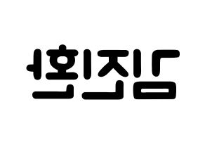 KPOP iKON(아이콘、アイコン) 김진환 (キム・ジンファン, JAY) 応援ボード、うちわ無料型紙、応援グッズ 左右反転