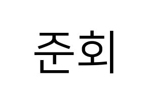 KPOP iKON(아이콘、アイコン) 구준회 (JU-NE) プリント用応援ボード型紙、うちわ型紙　韓国語/ハングル文字型紙 通常