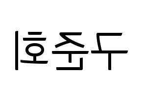 KPOP iKON(아이콘、アイコン) 구준회 (JU-NE) コンサート用　応援ボード・うちわ　韓国語/ハングル文字型紙 左右反転