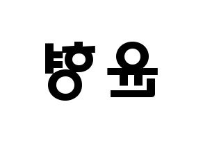 KPOP iKON(아이콘、アイコン) 송윤형 (ソン・ユンヒョン, SONG) 応援ボード、うちわ無料型紙、応援グッズ 左右反転