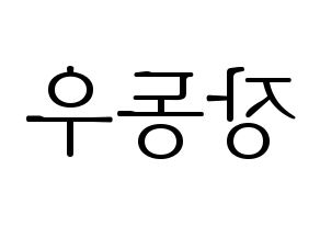 KPOP INFINITE(인피니트、インフィニット) 동우 (ドンウ) 応援ボード・うちわ　韓国語/ハングル文字型紙 左右反転