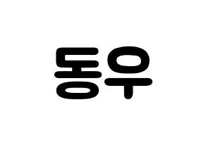 KPOP INFINITE(인피니트、インフィニット) 동우 (チャン・ドンウ, ドンウ) 応援ボード、うちわ無料型紙、応援グッズ 通常