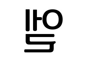 KPOP INFINITE(인피니트、インフィニット) 엘 (エル) プリント用応援ボード型紙、うちわ型紙　韓国語/ハングル文字型紙 左右反転