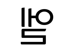 KPOP INFINITE(인피니트、インフィニット) 엘 (エル) コンサート用　応援ボード・うちわ　韓国語/ハングル文字型紙 左右反転