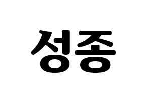 KPOP INFINITE(인피니트、インフィニット) 성종 (ソンジョン) コンサート用　応援ボード・うちわ　韓国語/ハングル文字型紙 通常