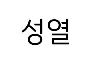 KPOP INFINITE(인피니트、インフィニット) 성열 (ソンヨル) コンサート用　応援ボード・うちわ　韓国語/ハングル文字型紙 通常