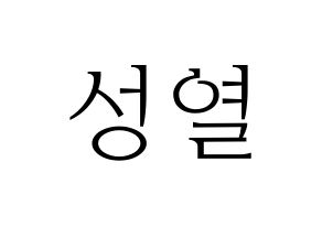 KPOP INFINITE(인피니트、インフィニット) 성열 (ソンヨル) 応援ボード・うちわ　韓国語/ハングル文字型紙 通常