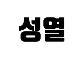 KPOP INFINITE(인피니트、インフィニット) 성열 (ソンヨル) コンサート用　応援ボード・うちわ　韓国語/ハングル文字型紙 通常