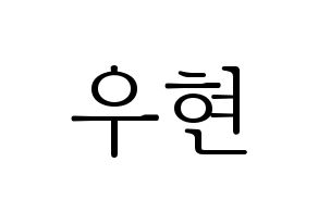 KPOP INFINITE(인피니트、インフィニット) 우현 (ウヒョン) 応援ボード・うちわ　韓国語/ハングル文字型紙 通常