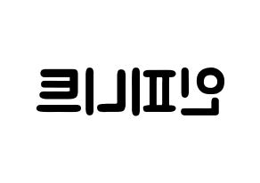 KPOP歌手 INFINITE(인피니트、インフィニット) 応援ボード型紙、うちわ型紙　韓国語/ハングル文字 左右反転