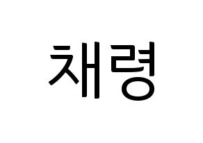 KPOP ITZY(있지、イッジ) 채령 (チェリョン) コンサート用　応援ボード・うちわ　韓国語/ハングル文字型紙 通常