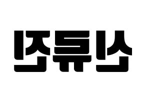 KPOP ITZY(있지、イッジ) 류진 (リュジン) コンサート用　応援ボード・うちわ　韓国語/ハングル文字型紙 左右反転
