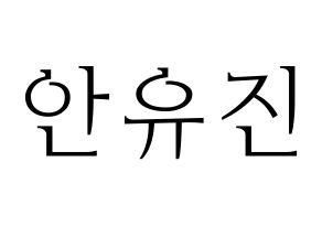 KPOP IZ*ONE(아이즈원、アイズワン) 안유진 (アン・ユジン) 応援ボード・うちわ　韓国語/ハングル文字型紙 通常