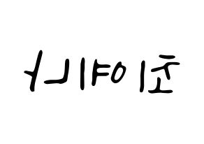 KPOP IZ*ONE(아이즈원、アイズワン) 최예나 (チェ・イェナ) 応援ボード ハングル 型紙  左右反転