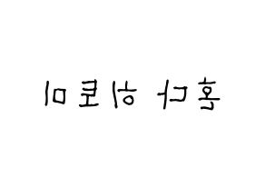 KPOP IZ*ONE(아이즈원、アイズワン) 혼다 히토미 (ホンダヒトミ) 名前 応援ボード 作り方 左右反転