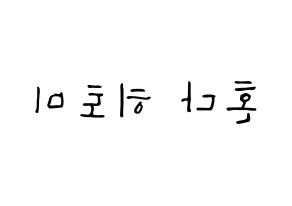 KPOP IZ*ONE(아이즈원、アイズワン) 혼다 히토미 (ホンダヒトミ) 応援ボード ハングル 型紙  左右反転