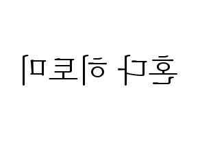 KPOP IZ*ONE(아이즈원、アイズワン) 혼다 히토미 (ホンダヒトミ) 応援ボード・うちわ　韓国語/ハングル文字型紙 左右反転