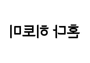 KPOP IZ*ONE(아이즈원、アイズワン) 혼다 히토미 (ホンダヒトミ) k-pop アイドル名前 ファンサボード 型紙 左右反転