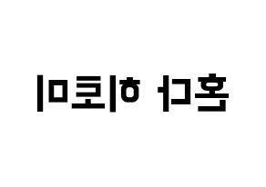 KPOP IZ*ONE(아이즈원、アイズワン) 혼다 히토미 (ホンダヒトミ) k-pop アイドル名前 ファンサボード 型紙 左右反転