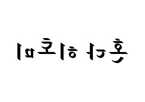 KPOP IZ*ONE(아이즈원、アイズワン) 혼다 히토미 (ホンダヒトミ) 応援ボード ハングル 型紙  左右反転