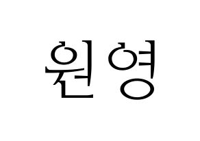 KPOP IZ*ONE(아이즈원、アイズワン) 장원영 (チャン・ウォニョン) 応援ボード・うちわ　韓国語/ハングル文字型紙 通常