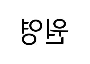 KPOP IZ*ONE(아이즈원、アイズワン) 장원영 (チャン・ウォニョン) コンサート用　応援ボード・うちわ　韓国語/ハングル文字型紙 左右反転