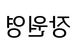 KPOP IZ*ONE(아이즈원、アイズワン) 장원영 (チャン・ウォニョン) プリント用応援ボード型紙、うちわ型紙　韓国語/ハングル文字型紙 左右反転