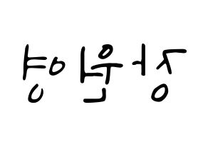 KPOP IZ*ONE(아이즈원、アイズワン) 장원영 (チャン・ウォニョン) 応援ボード ハングル 型紙  左右反転