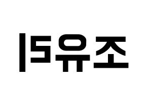 KPOP IZ*ONE(아이즈원、アイズワン) 조유리 (チョ・ユリ) k-pop アイドル名前 ファンサボード 型紙 左右反転