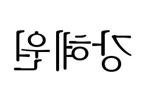 KPOP IZ*ONE(아이즈원、アイズワン) 강혜원 (カン・ヘウォン) 応援ボード・うちわ　韓国語/ハングル文字型紙 左右反転