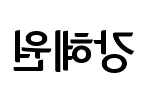KPOP IZ*ONE(아이즈원、アイズワン) 강혜원 (カン・ヘウォン) k-pop アイドル名前 ファンサボード 型紙 左右反転
