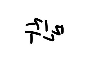 KPOP IZ*ONE(아이즈원、アイズワン) 김민주 (キム・ミンジュ) 応援ボード ハングル 型紙  左右反転