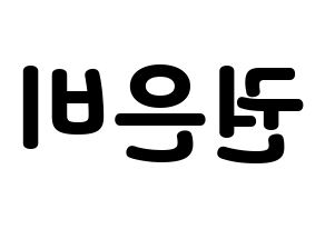 KPOP IZ*ONE(아이즈원、アイズワン) 권은비 (クォン・ウンビ) 応援ボード・うちわ　韓国語/ハングル文字型紙 左右反転