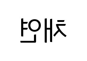 KPOP IZ*ONE(아이즈원、アイズワン) 이채연 (イ・チェヨン) コンサート用　応援ボード・うちわ　韓国語/ハングル文字型紙 左右反転