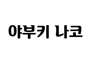 KPOP IZ*ONE(아이즈원、アイズワン) 야부키 나코 (ヤブキナコ) コンサート用　応援ボード・うちわ　韓国語/ハングル文字型紙 通常