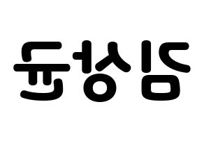 KPOP JBJ95(JBJ95、ジェイビージェークオ) 김상균 (キム・サンギュン) 応援ボード・うちわ　韓国語/ハングル文字型紙 左右反転