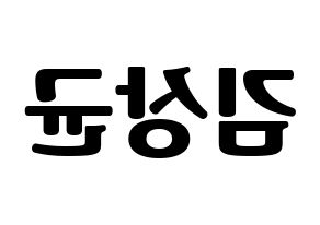 KPOP JBJ95(JBJ95、ジェイビージェークオ) 김상균 (キム・サンギュン) コンサート用　応援ボード・うちわ　韓国語/ハングル文字型紙 左右反転