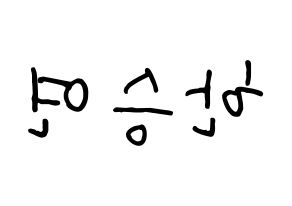 KPOP KARA(카라、カラ) 한승연 (ハン・スンヨン) k-pop 応援ボード メッセージ 型紙 左右反転