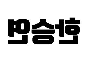 KPOP KARA(카라、カラ) 한승연 (ハン・スンヨン) コンサート用　応援ボード・うちわ　韓国語/ハングル文字型紙 左右反転