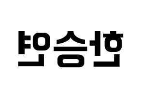 KPOP KARA(카라、カラ) 한승연 (ハン・スンヨン) k-pop アイドル名前 ファンサボード 型紙 左右反転