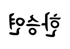 KPOP KARA(카라、カラ) 한승연 (ハン・スンヨン, ハン・スンヨン) k-pop アイドル名前　ボード 言葉 左右反転