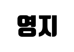 KPOP KARA(카라、カラ) 허영지 (ホ・ヨンジ) コンサート用　応援ボード・うちわ　韓国語/ハングル文字型紙 通常