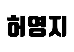 KPOP KARA(카라、カラ) 허영지 (ホ・ヨンジ) コンサート用　応援ボード・うちわ　韓国語/ハングル文字型紙 通常