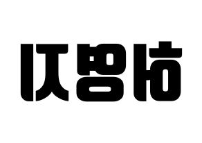 KPOP KARA(카라、カラ) 허영지 (ホ・ヨンジ) コンサート用　応援ボード・うちわ　韓国語/ハングル文字型紙 左右反転