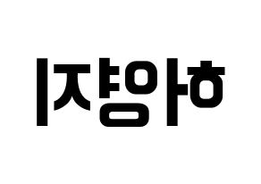KPOP KARA(카라、カラ) 허영지 (ホ・ヨンジ) k-pop アイドル名前 ファンサボード 型紙 左右反転