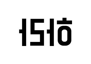 KPOP KARA(카라、カラ) 구하라 (ク・ハラ) 名前 応援ボード 作り方 左右反転
