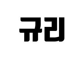 KPOP KARA(카라、カラ) 박규리 (パク・ギュリ) コンサート用　応援ボード・うちわ　韓国語/ハングル文字型紙 通常