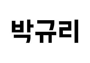 KPOP KARA(카라、カラ) 박규리 (パク・ギュリ) k-pop アイドル名前 ファンサボード 型紙 通常